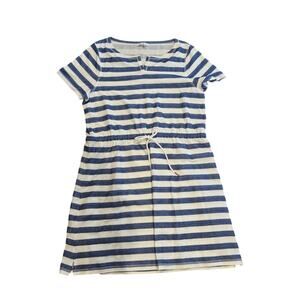 Hello Saturday talbots Terry cotton stripe short sleeve dress womens XL coastal